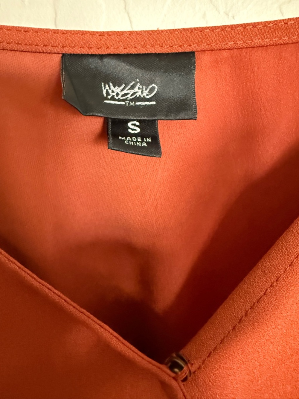 MOSSIMO Women's Rust Orange Wrap Dress - Small - Picture 4 of 5